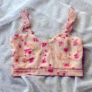 NEW Kendall + Kylie pink crop top